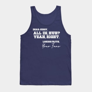 Open Letter to Jerry Jones Tank Top